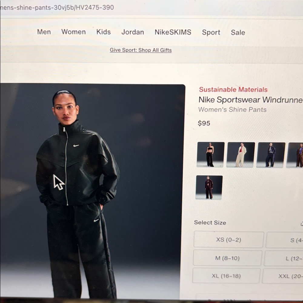 Nike Women  Black Windbreaker pants - Picture 5 of 6